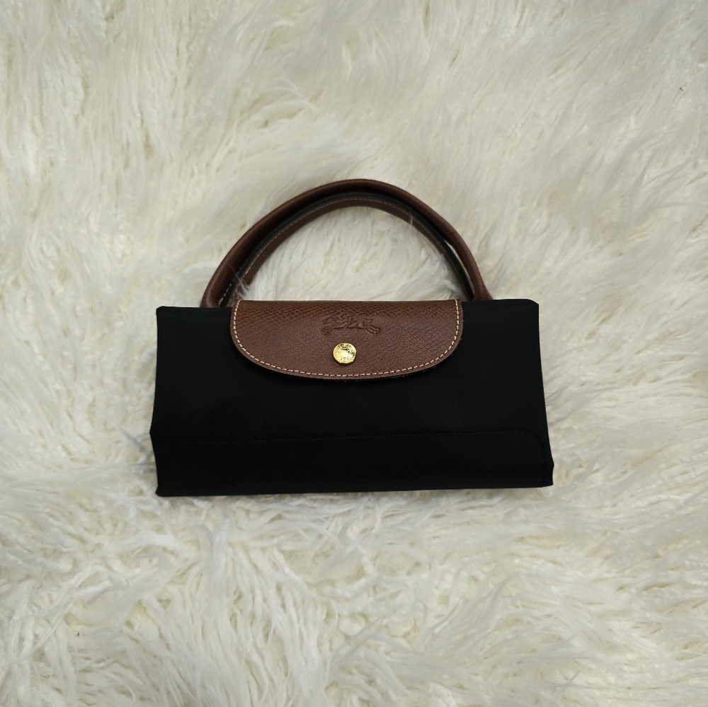 longchamp black nylon xl tote bag